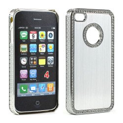 iPhone 4 4S  Alumnium Diamond Chrome Case (Silver)